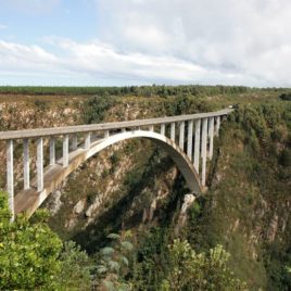 Bloukrans Bridge where the bungy jump takes place.